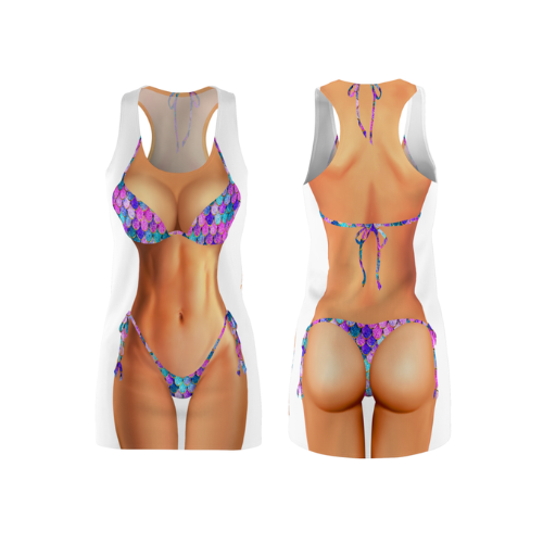Bikini Body Dress | Mermaid Bikini | Both Sides | Choose Skin Tone