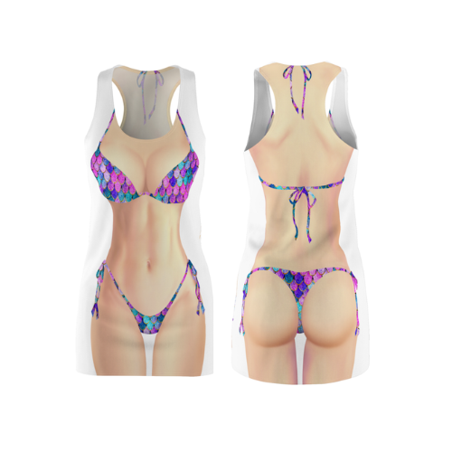 Bikini Body Dress | Mermaid Bikini | Both Sides | Choose Skin Tone