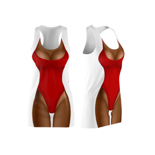 Bikini Body Dress | Red One Piece Bikini | Front Only | Choose Skin Tone