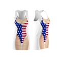 Bikini Body Dress | American Flag One Piece Bikini | Front Only | Choose Skin Tone