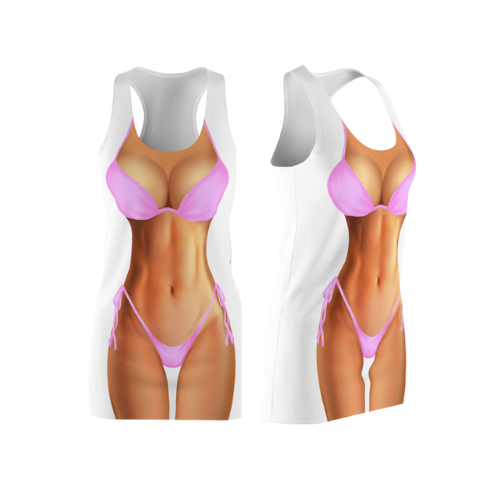Bikini Body Dress | Light Pink Bikini | Front Only | Choose Skin Tone