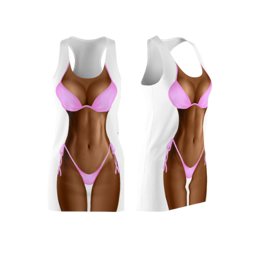 Bikini Body Dress | Light Pink Bikini | Front Only | Choose Skin Tone