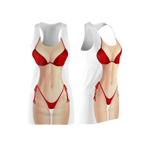 Bikini Body Dress | Red Bikini | Front Only | Choose Skin Tone