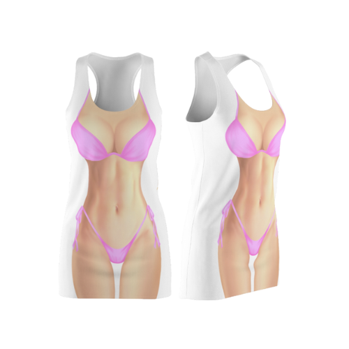 Bikini Body Dress | Light Pink Bikini | Front Only | Choose Skin Tone