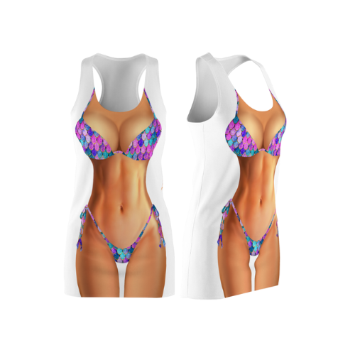 Bikini Body Dress | Mermaid Bikini | Front Only | Choose Skin Tone