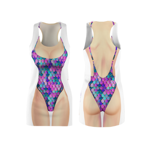 Bikini Body Dress | Mermaid One Piece Bikini | Both Sides | Choose Skin Tone
