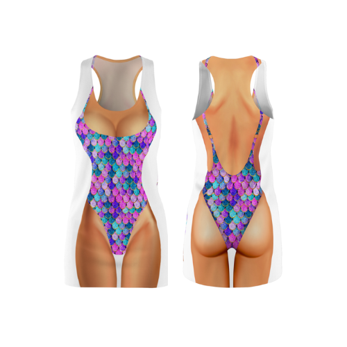 Bikini Body Dress | Mermaid One Piece Bikini | Both Sides | Choose Skin Tone