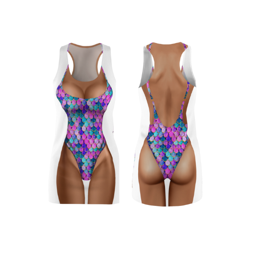 Bikini Body Dress | Mermaid One Piece Bikini | Both Sides | Choose Skin Tone