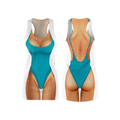Bikini Body Dress | Turquoise One Piece Bikini | Both Sides | Choose Skin Tone